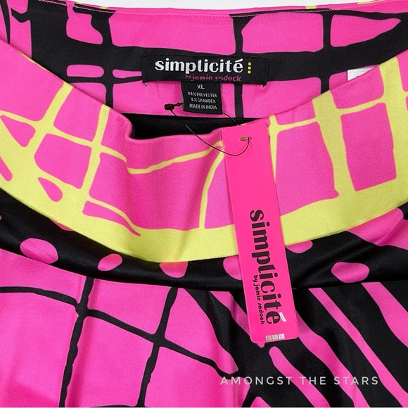 Simplicite by Jamie Sadock Pink, Black & Yellow Golf Skort - Picture 2 of 4